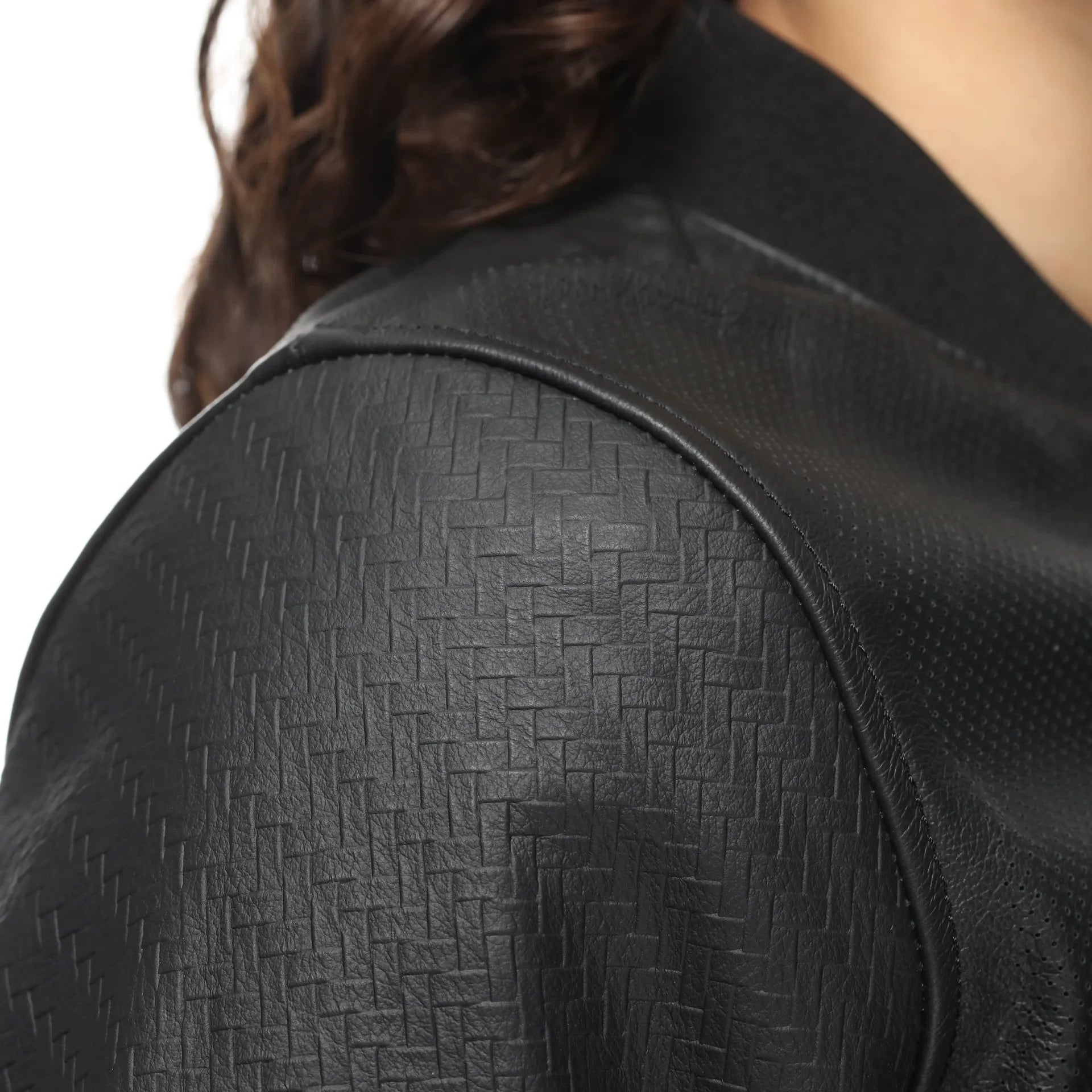 ACCENTO - WOMEN'S MOTORCYCLE PERFORATED LEATHER JACKET-Motorcycle Race Suit