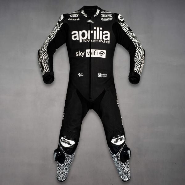 Black Biker Suit Aleix Espargaro 2022-Motorcycle Race Suit