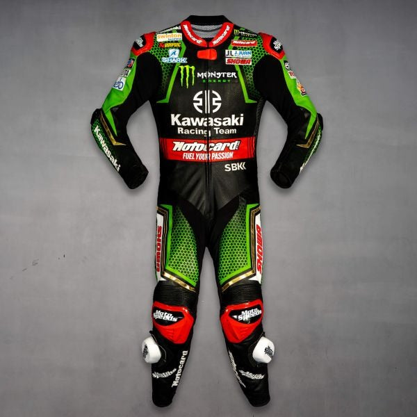 Kawasaki Racing Leathers Alex Lowes 2020-Motorcycle Race Suit