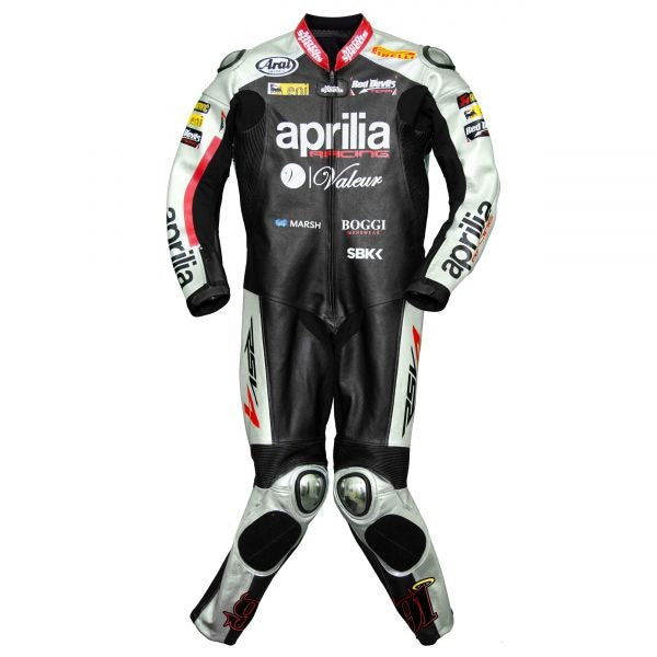 Leon Haslam Aprilia Leathers 2015 WSBK-Motorcycle Race Suit
