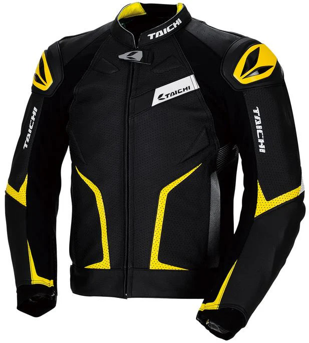 RS TAICHI GMX RSJ832 Arrow Leather Jacket (White/Black)-Motorcycle Race Suit