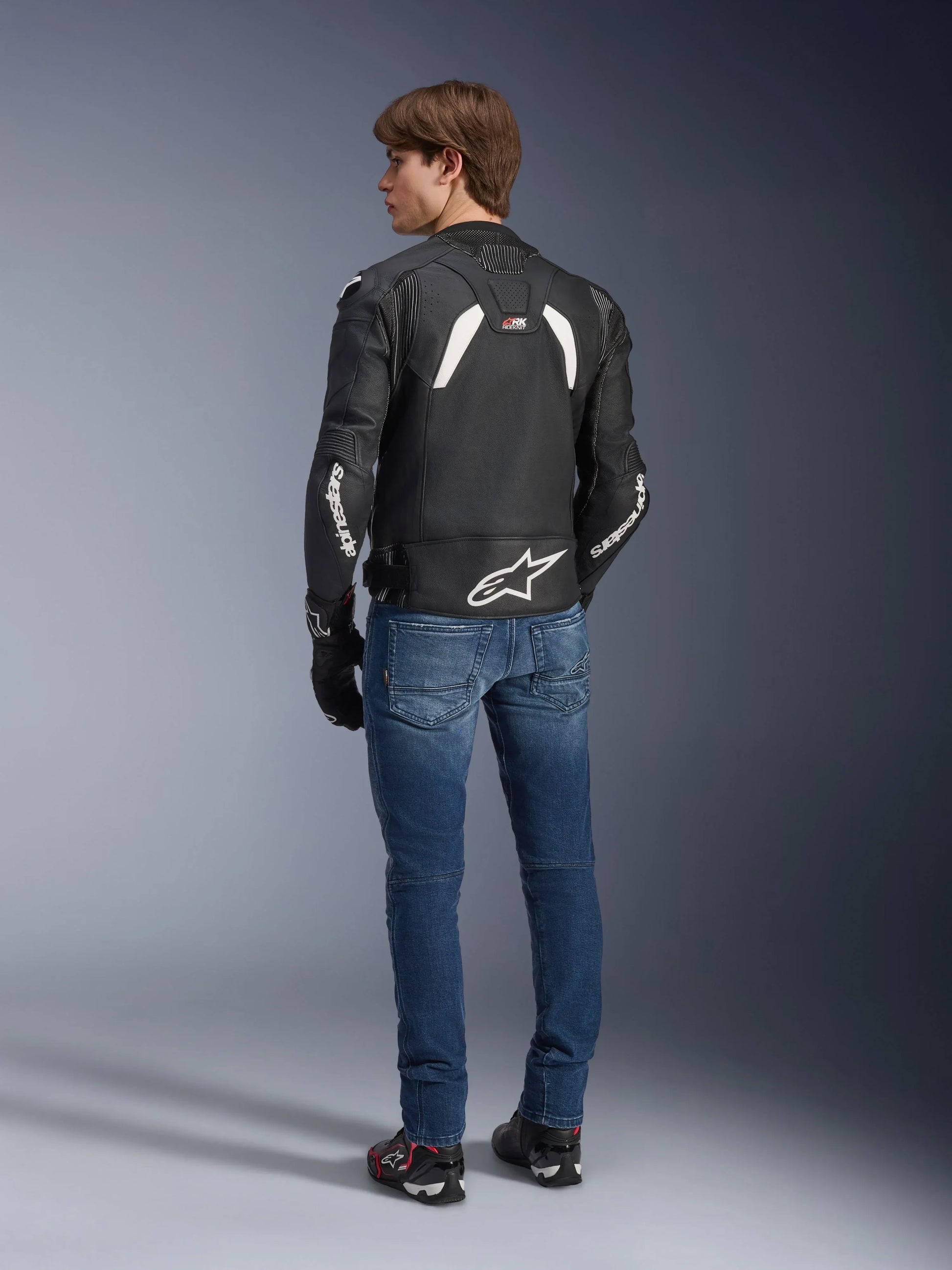 GP Plus R V4 Rideknit Leather Jacket-Motorcycle Race Suit