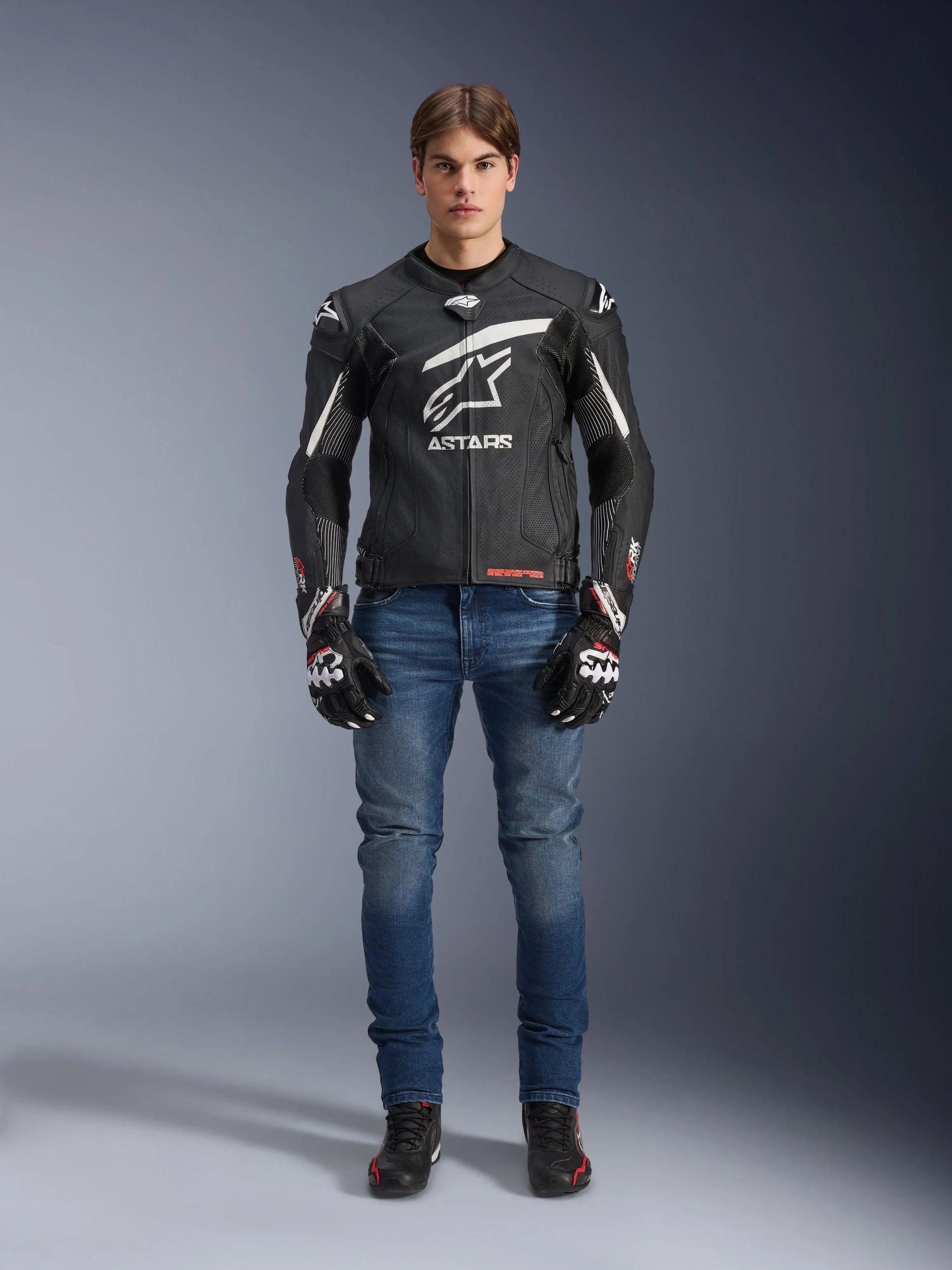 GP Plus R V4 Rideknit Leather Jacket-Motorcycle Race Suit