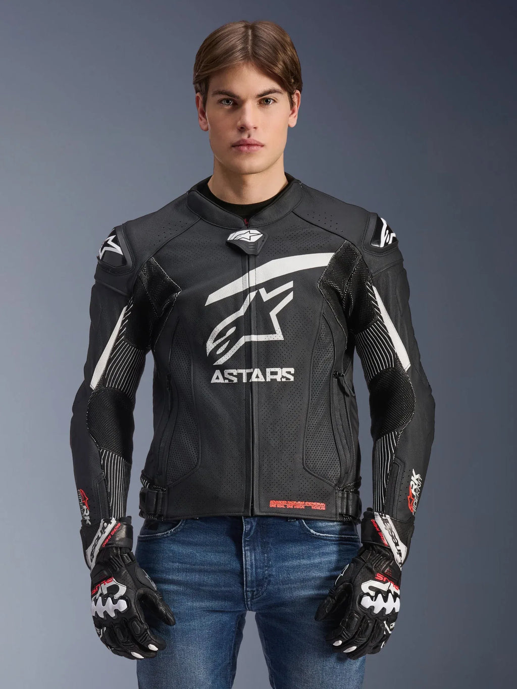GP Plus R V4 Rideknit Leather Jacket-Motorcycle Race Suit