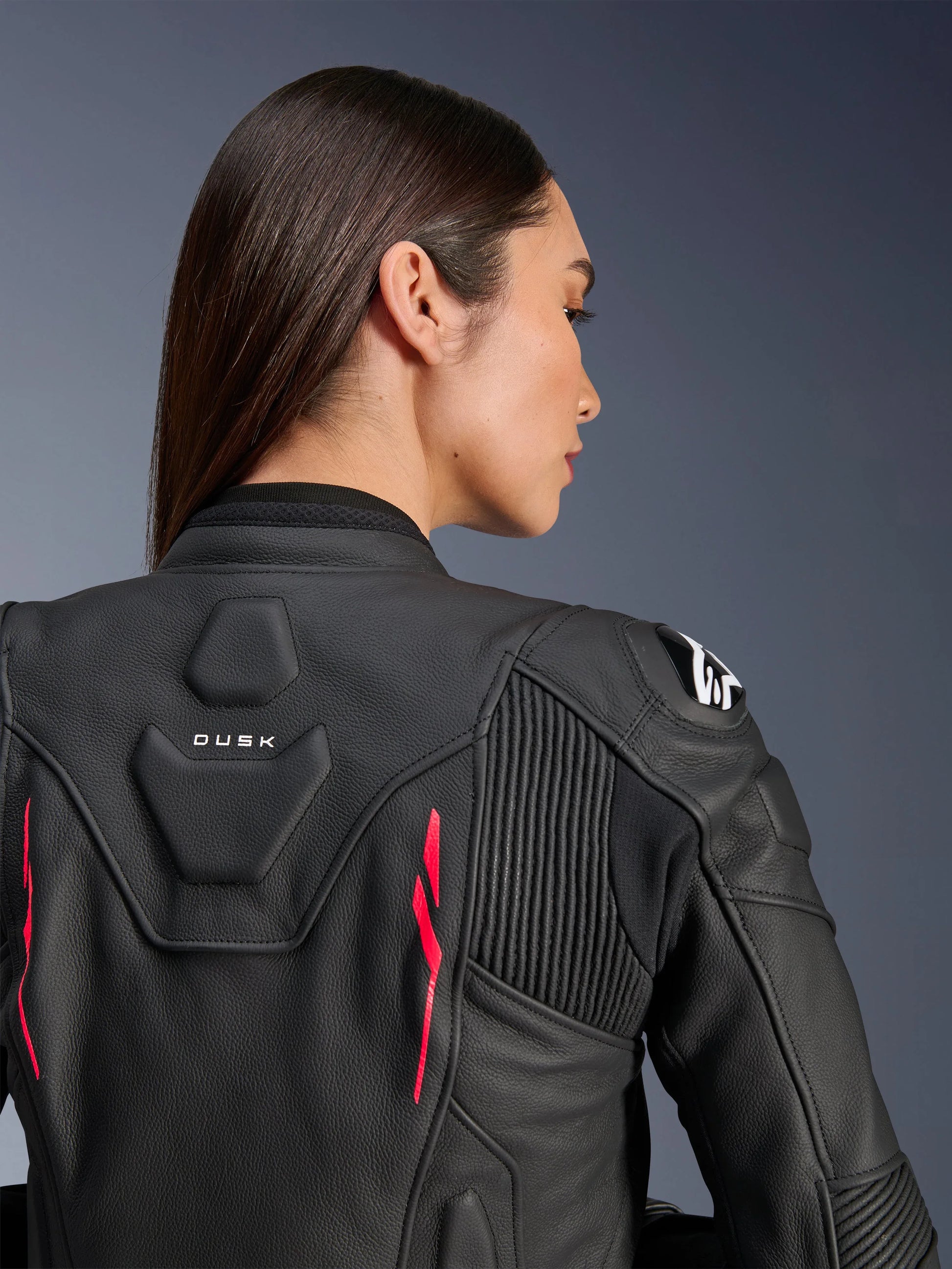 Woman Stella Dusk Leather Jacket-Motorcycle Race Suit