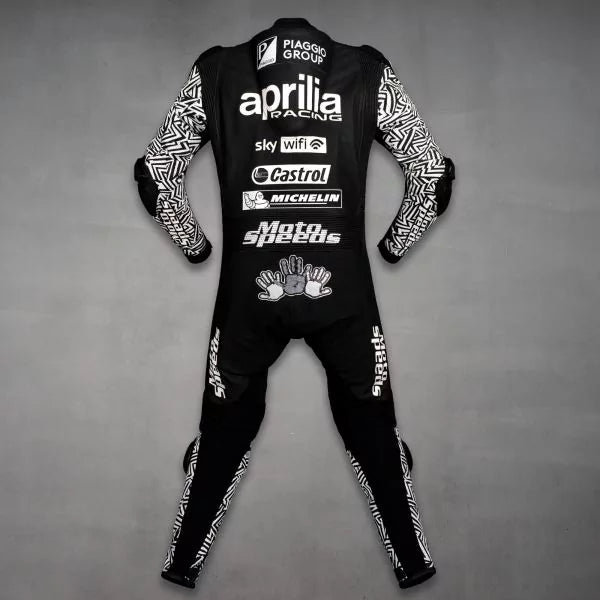 Black Biker Suit Aleix Espargaro 2022-Motorcycle Race Suit