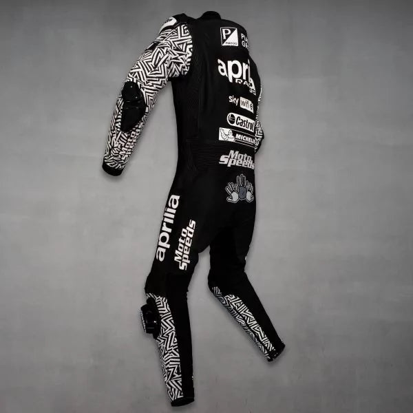 Black Biker Suit Aleix Espargaro 2022-Motorcycle Race Suit