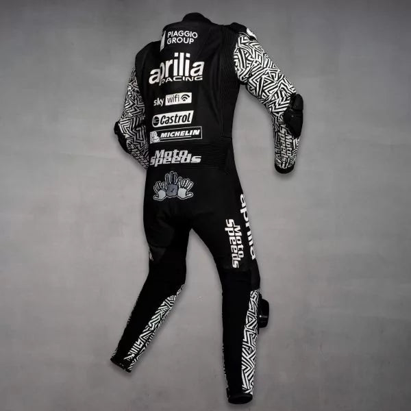 Black Biker Suit Aleix Espargaro 2022-Motorcycle Race Suit
