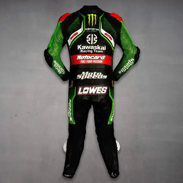 Kawasaki Racing Leathers Alex Lowes 2020-Motorcycle Race Suit