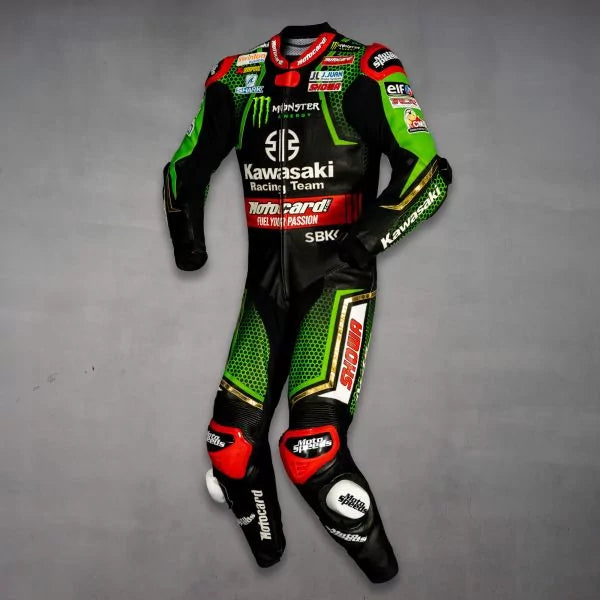 Kawasaki Racing Leathers Alex Lowes 2020-Motorcycle Race Suit
