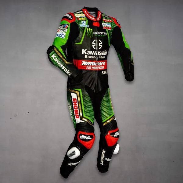 Kawasaki Racing Leathers Alex Lowes 2020-Motorcycle Race Suit