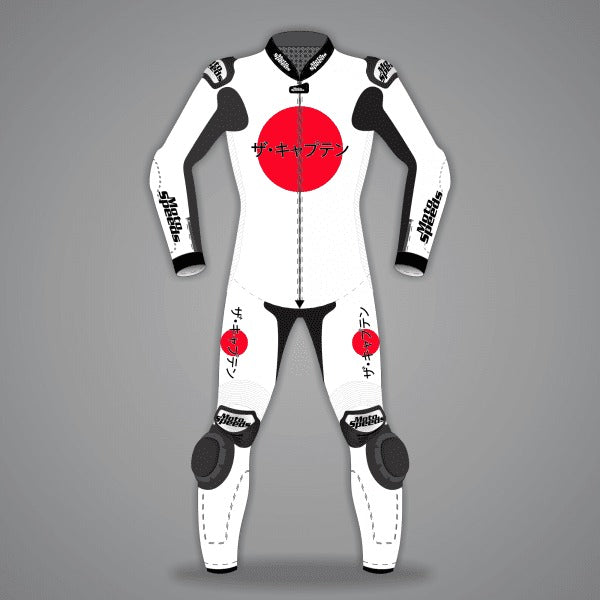 All White Motorcycle Suit Aleix Espargaro Winter Test 2024-Motorcycle Race Suit
