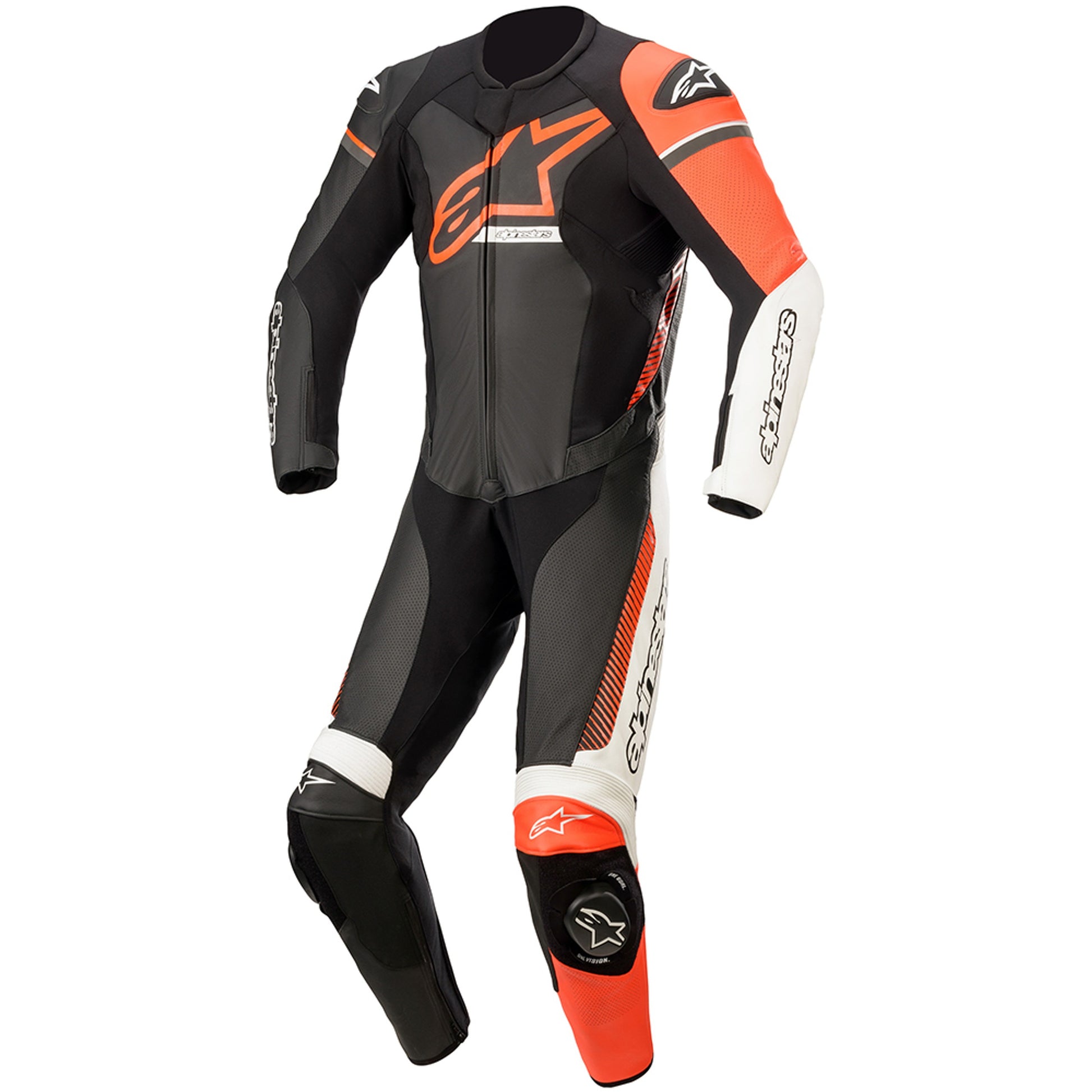 Alpinestars GP Force Phantom leather suit motorcycle race suits by MRS in black red and white