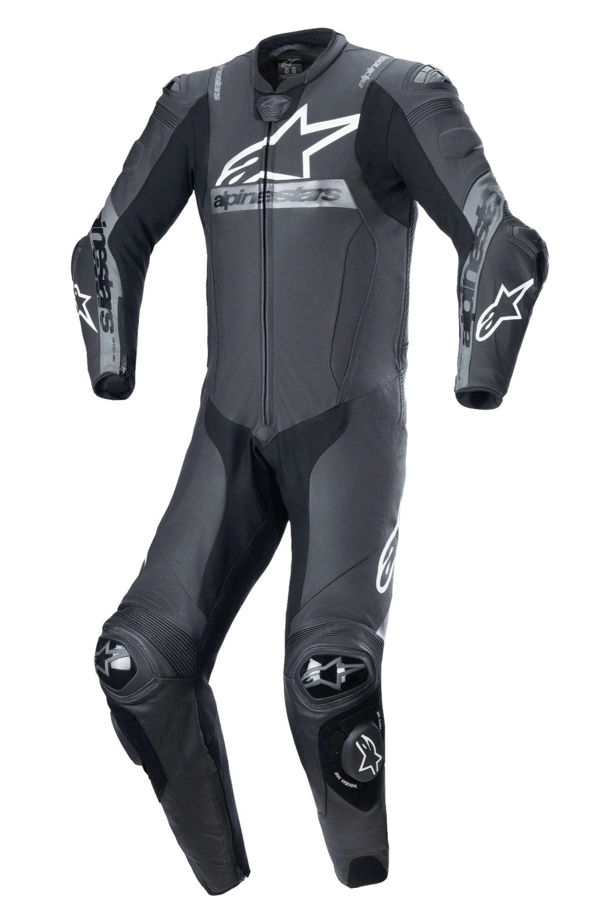 Alpinestars missile v2 race suit black and gray leather motorcycle racing suit by MRS