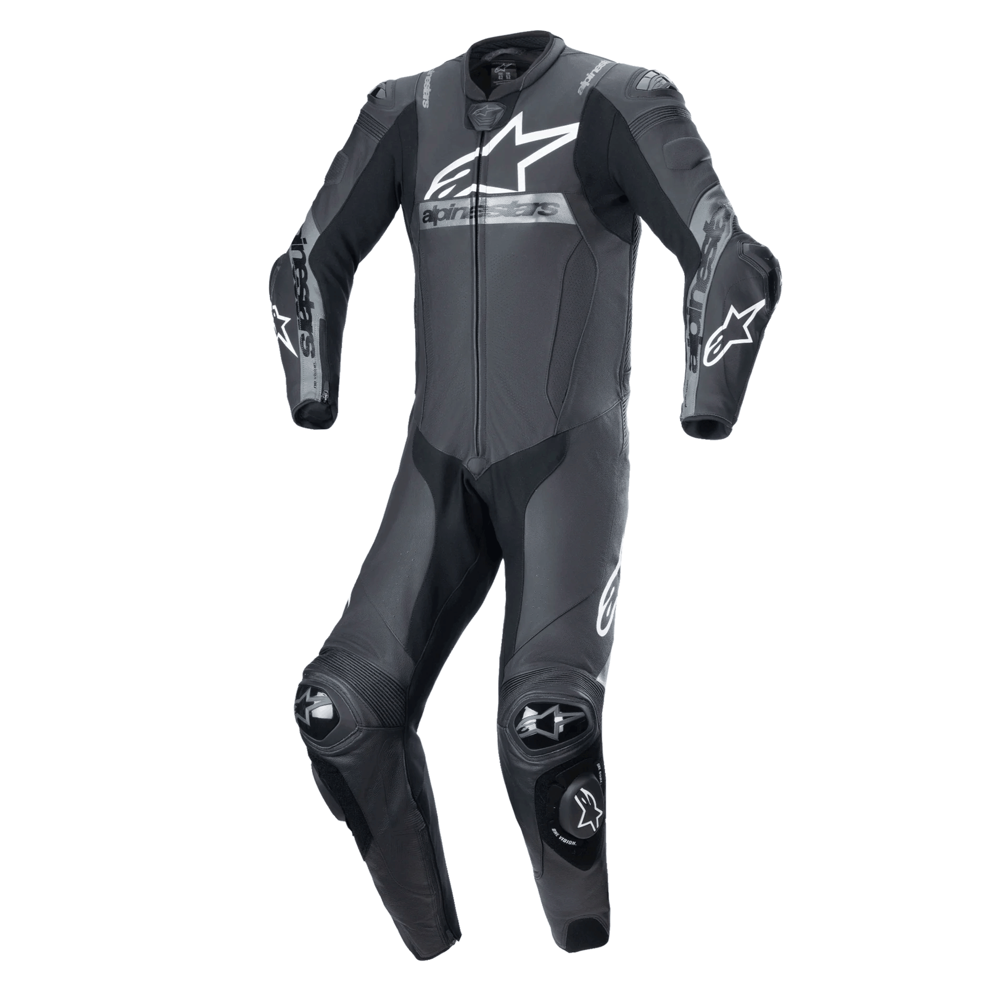 MRS black and gray alpinestars missile v2 race suit motorcycle racing suit with protective armor