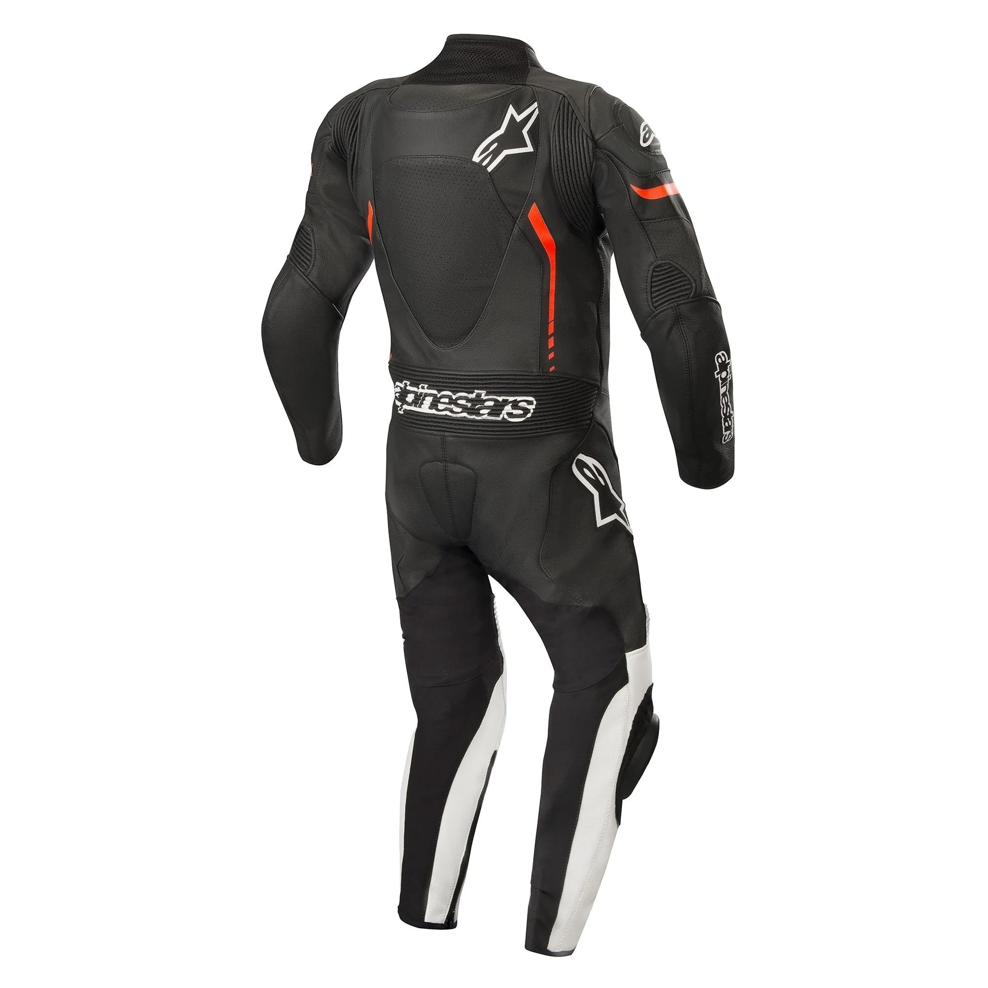 Black and white alpinestars racing suit motorcycle race suit