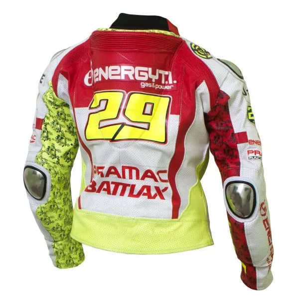 Ducati White Leather Jacket-Motorcycle Race Suit