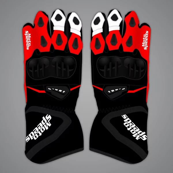 Black Leather Riding Gloves Alex Lowes SBK 2025-Motorcycle Race Suit