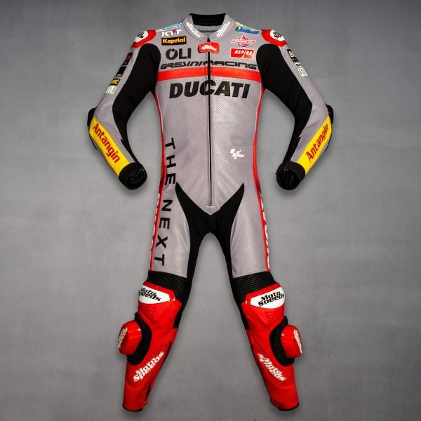 Leather Track Suit Fabio Di Giannantonio 2022-Motorcycle Race Suit
