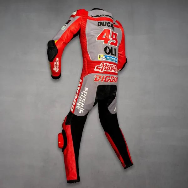 Leather Track Suit Fabio Di Giannantonio 2022-Motorcycle Race Suit