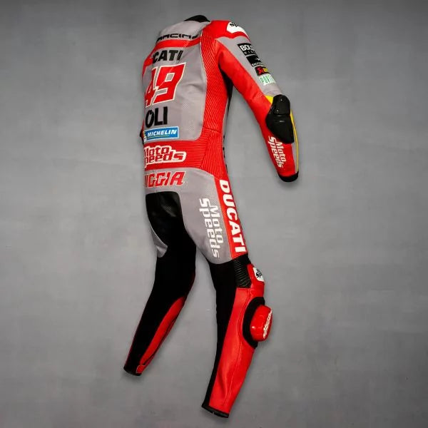 Leather Track Suit Fabio Di Giannantonio 2022-Motorcycle Race Suit