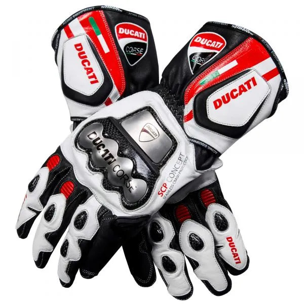 Ducati Corse Leather Gloves-Motorcycle Race Suit