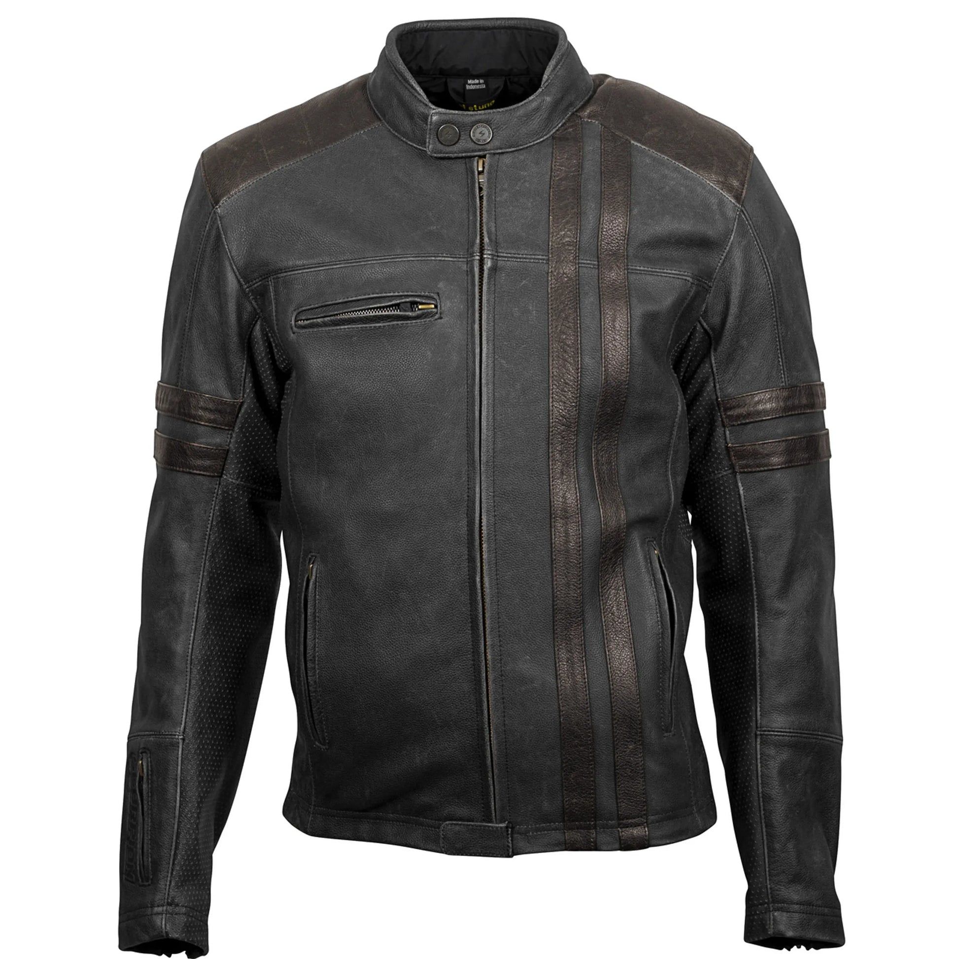 Scorpion 1909 Leather Jacket Black-Motorcycle Race Suit
