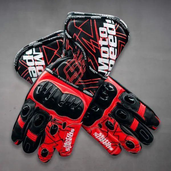 Red Black Motorcycle Gloves Marquez 2021-Motorcycle Race Suit
