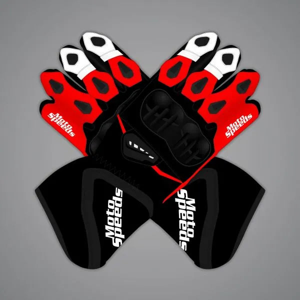 Black Leather Riding Gloves Alex Lowes SBK 2025-Motorcycle Race Suit