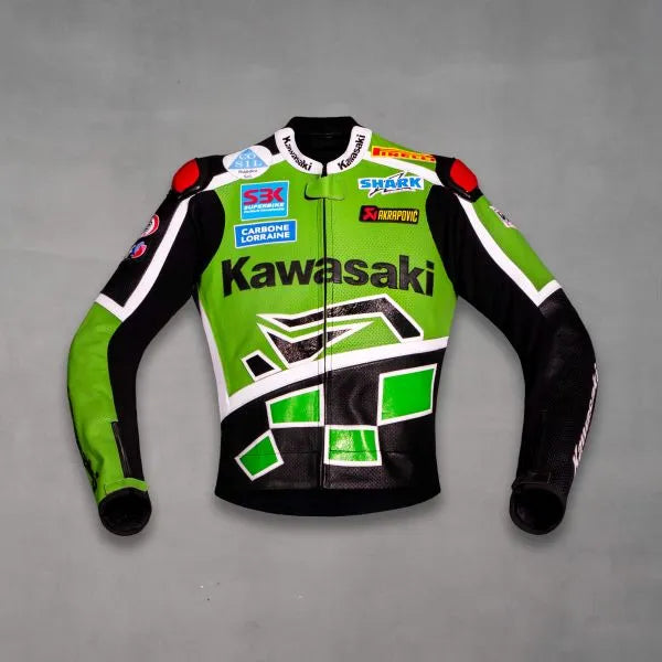 Vintage Kawasaki Jacket Régis Laconi-Motorcycle Race Suit