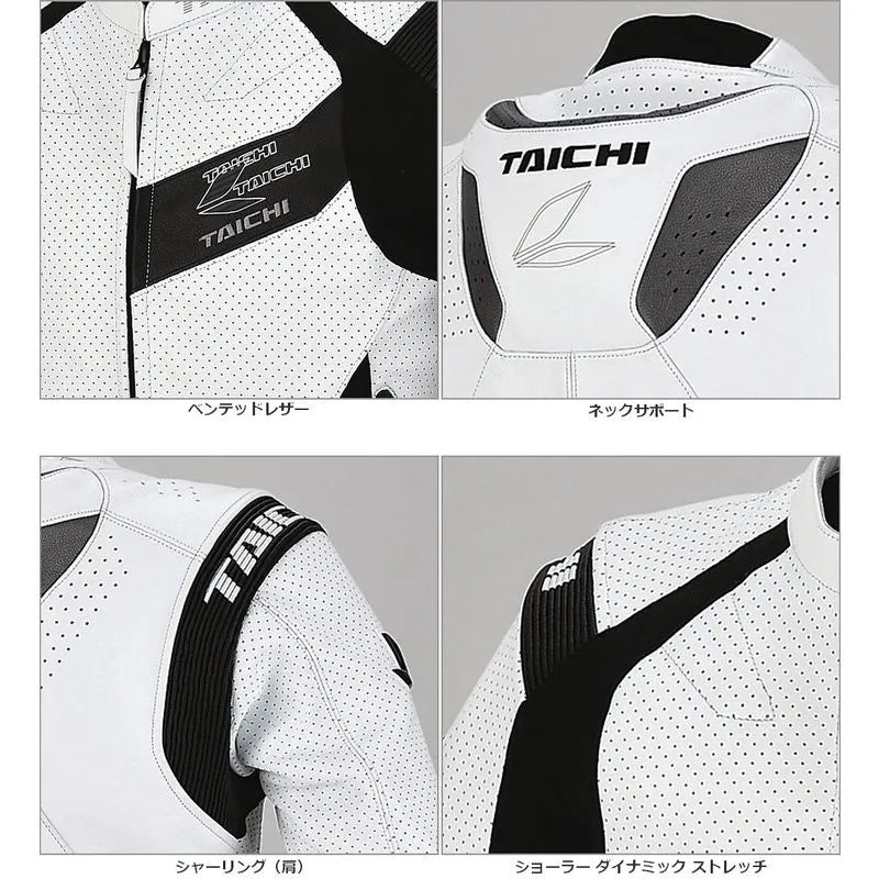 RSJ826 Vented Leather Jacket-Motorcycle Race Suit
