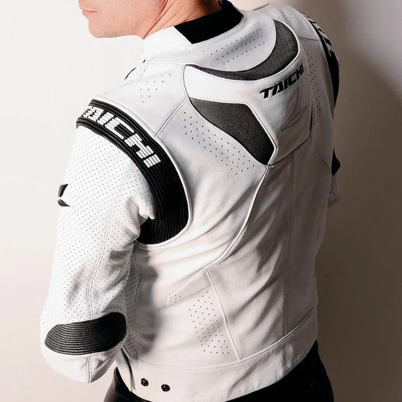 RSJ826 Vented Leather Jacket-Motorcycle Race Suit
