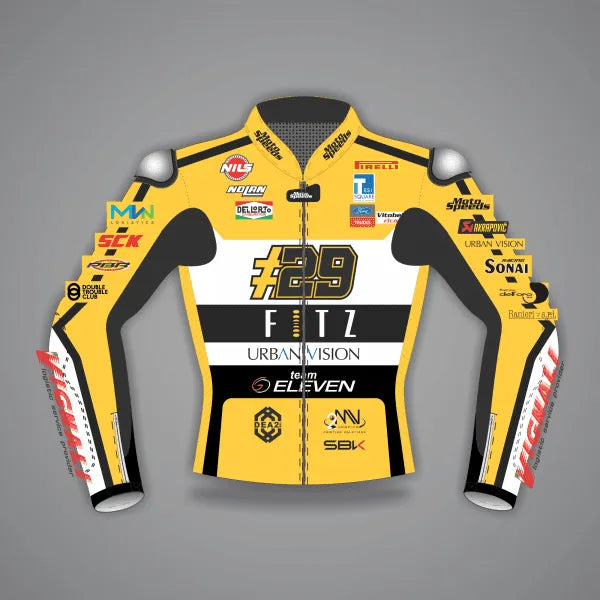 Yellow Moto Jacket Andrea Iannone Ducati WSBK 2024-Motorcycle Race Suit