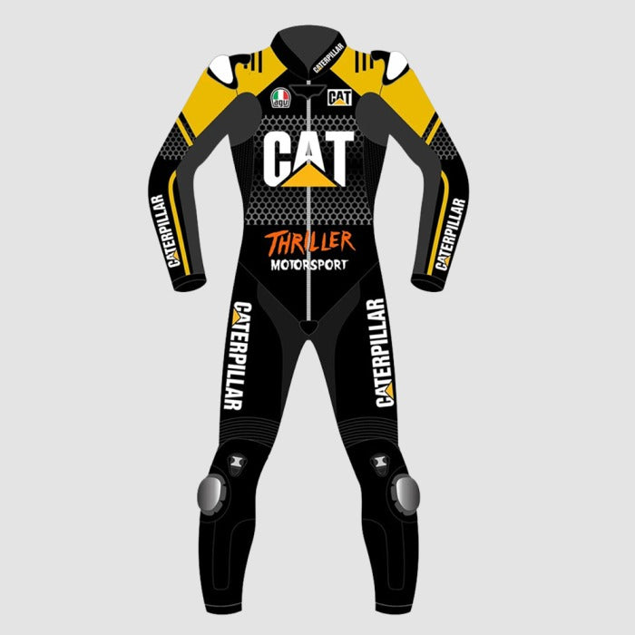 Jack Miller Caterpillar Thriller Leather Race Suit 2023-Motorcycle Race Suit