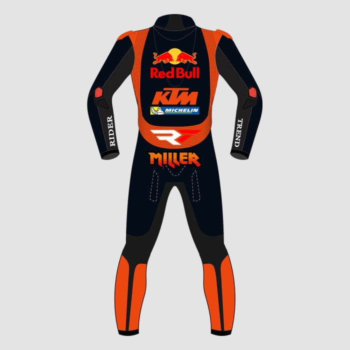 Jack Miller Red Bull KTM MotoGP 2023 Leather Suit-Motorcycle Race Suit