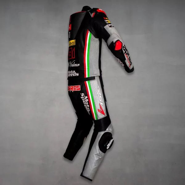 Black Leather Racing Suit Jordi Torres 2015-Motorcycle Race Suit