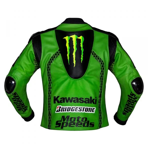 Kawasaki Racing Jacket Leather-Motorcycle Race Suit