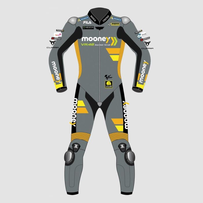 Luca Marini MotoGP 2022 Mooney VR46 Racing Leather Suit-Motorcycle Race Suit
