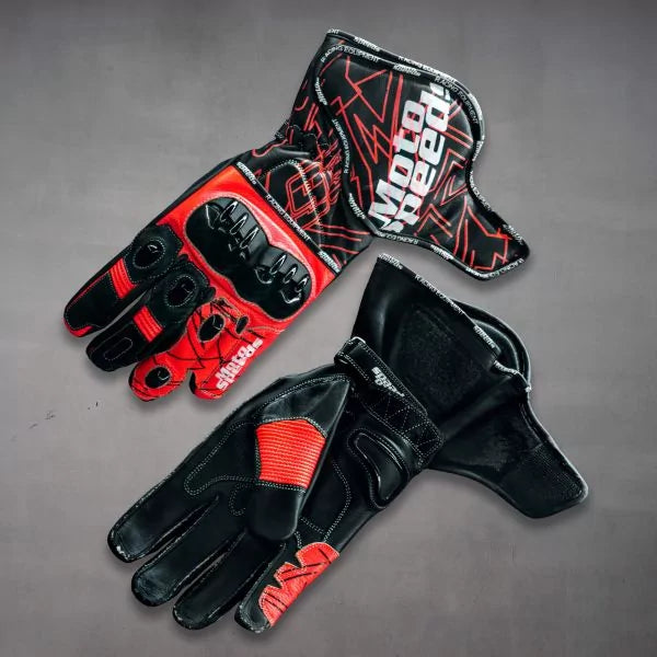 Red Black Motorcycle Gloves Marquez 2021-Motorcycle Race Suit