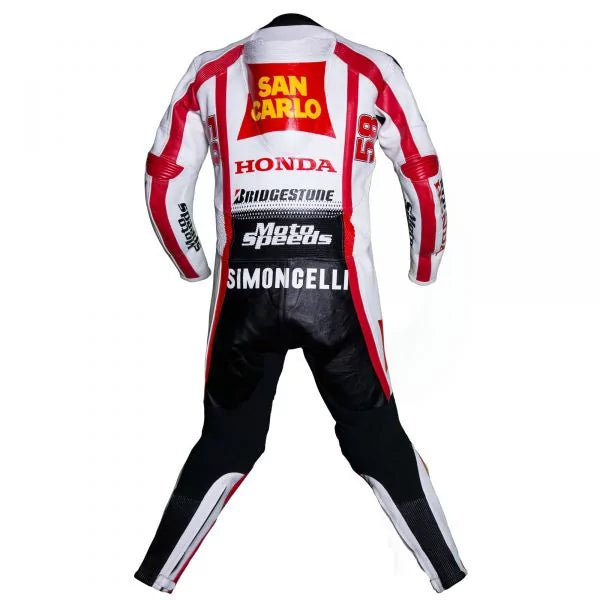 Riding Leathers Motorcycle Marco Simoncelli Honda 2011-Motorcycle Race Suit