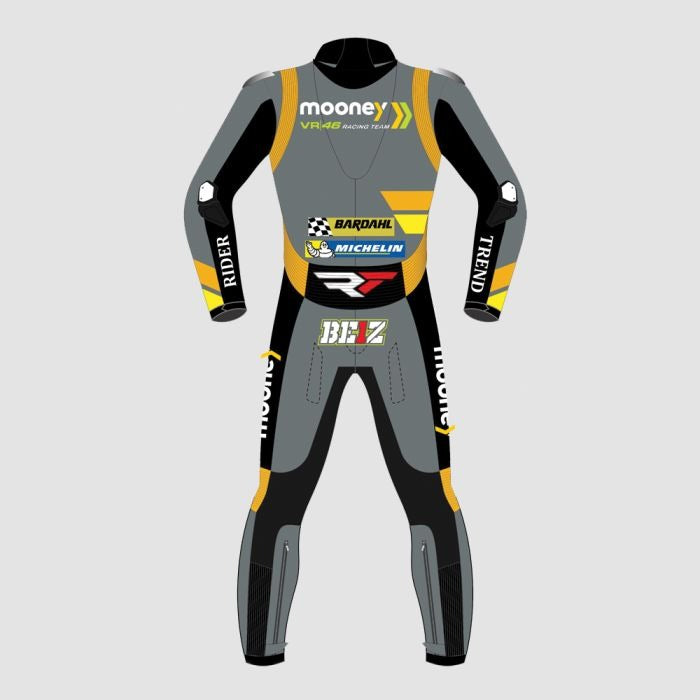 Marco Bezzecchi Mooney VR46 Racing Leather Suit MotoGP 2022-Motorcycle Race Suit