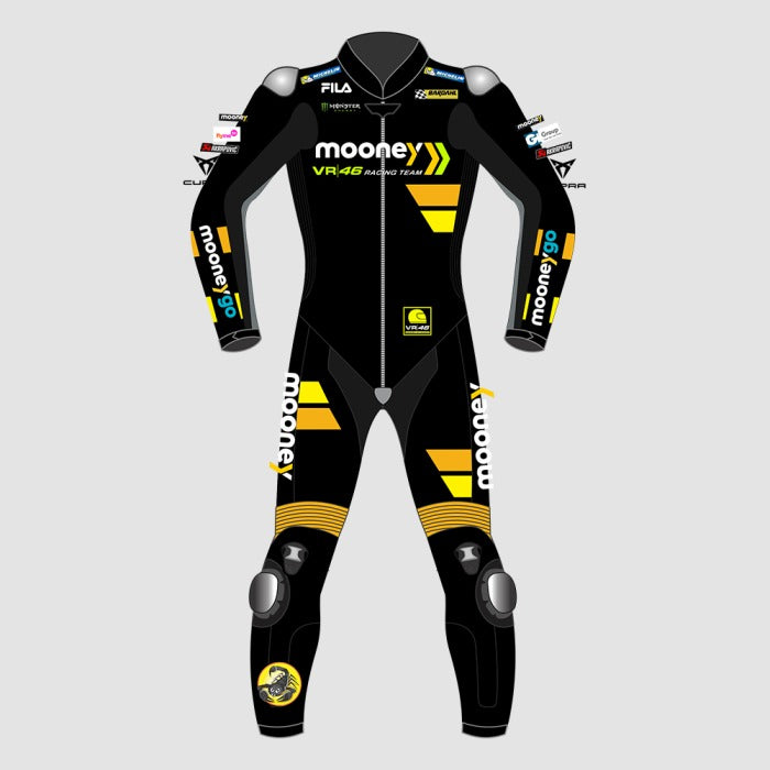 Marco Bezzecchi MotoGP 2023 Mooney VR46 Race Suit-Motorcycle Race Suit