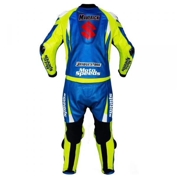 Suzuki Leather Maverick Vinales GP 2015-Motorcycle Race Suit