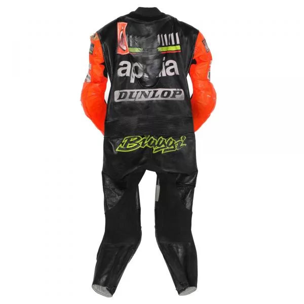 2 Piece Leather Race Suit Max Biaggi MotoGP 1995-Motorcycle Race Suit