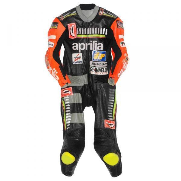 2 Piece Leather Race Suit Max Biaggi MotoGP 1995-Motorcycle Race Suit