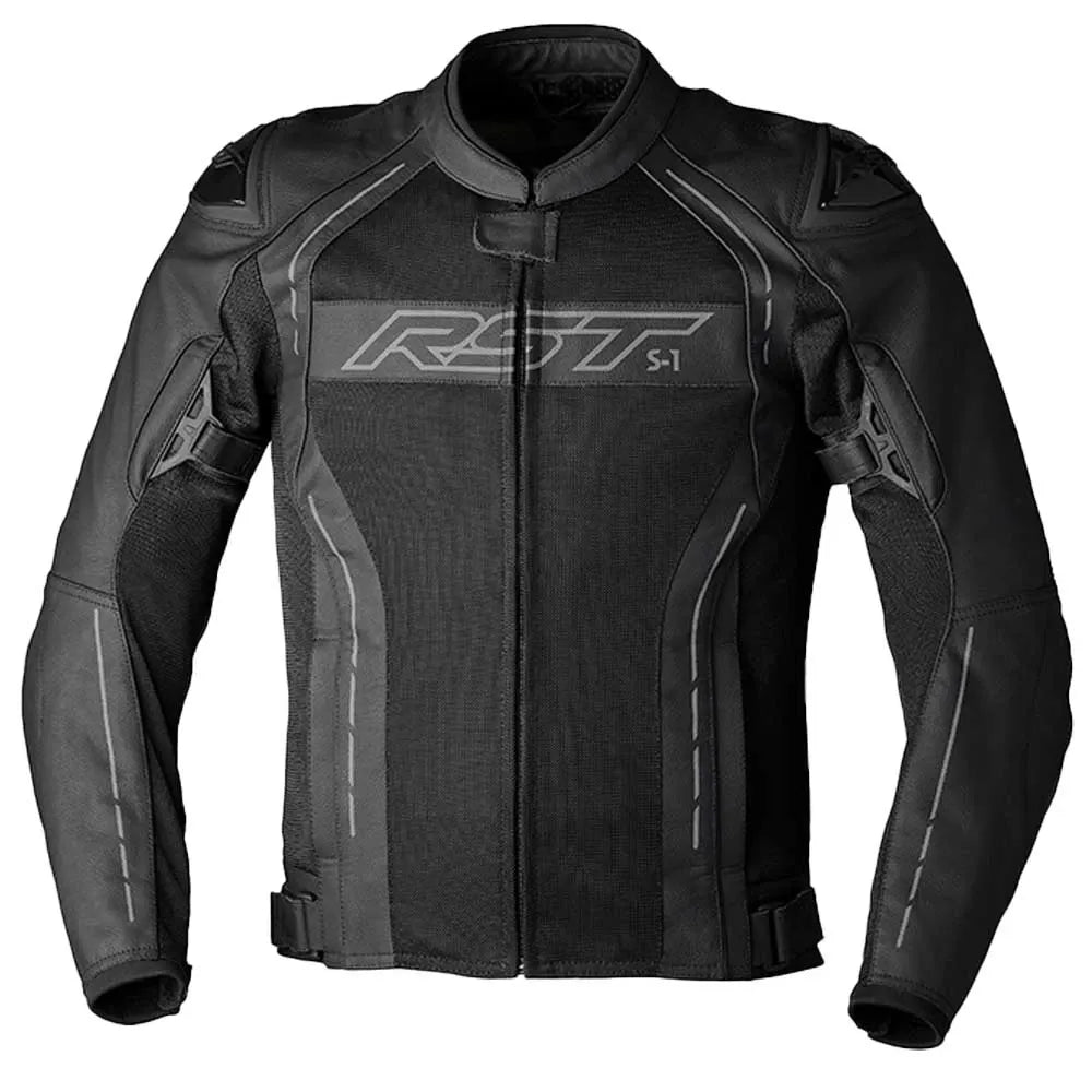 S-1 Mesh CE Mens Leather Jacket-Motorcycle Race Suit