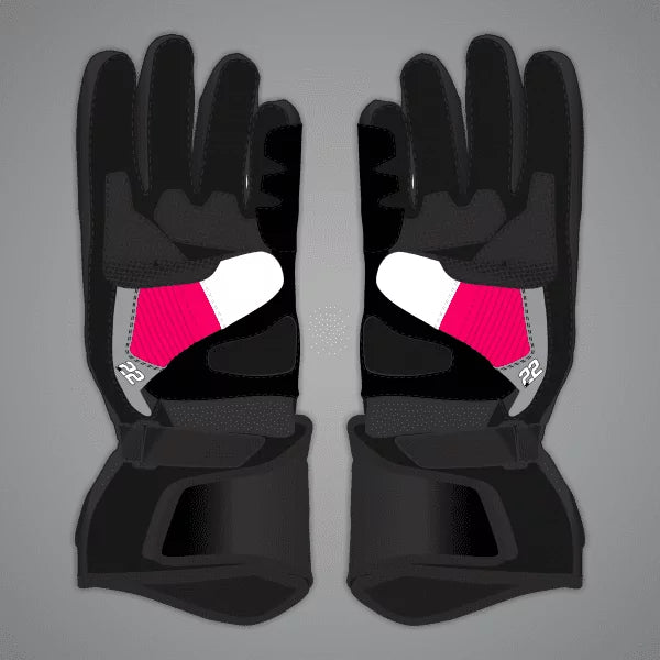 Pink and Black Motorcycle Gloves Alex Lowes SBK 2023-Motorcycle Race Suit