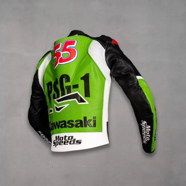Vintage Kawasaki Jacket Régis Laconi-Motorcycle Race Suit