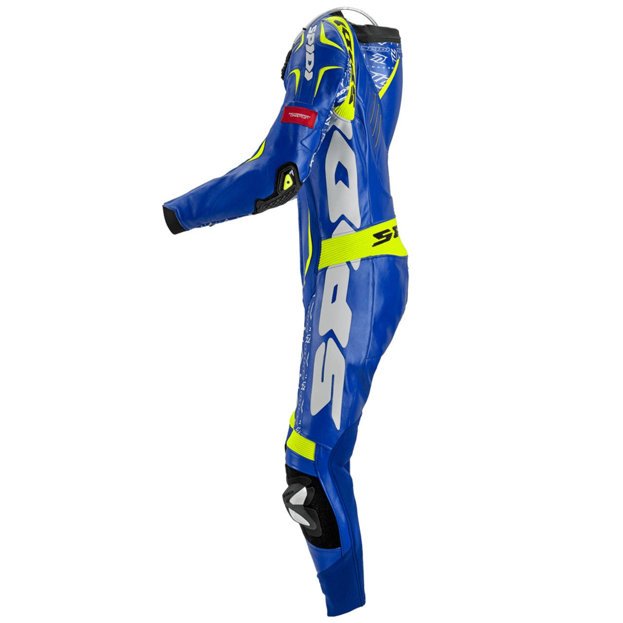Spidi Track Replica Evo Leather Suit [Blue/Yellow-Motorcycle Race Suit