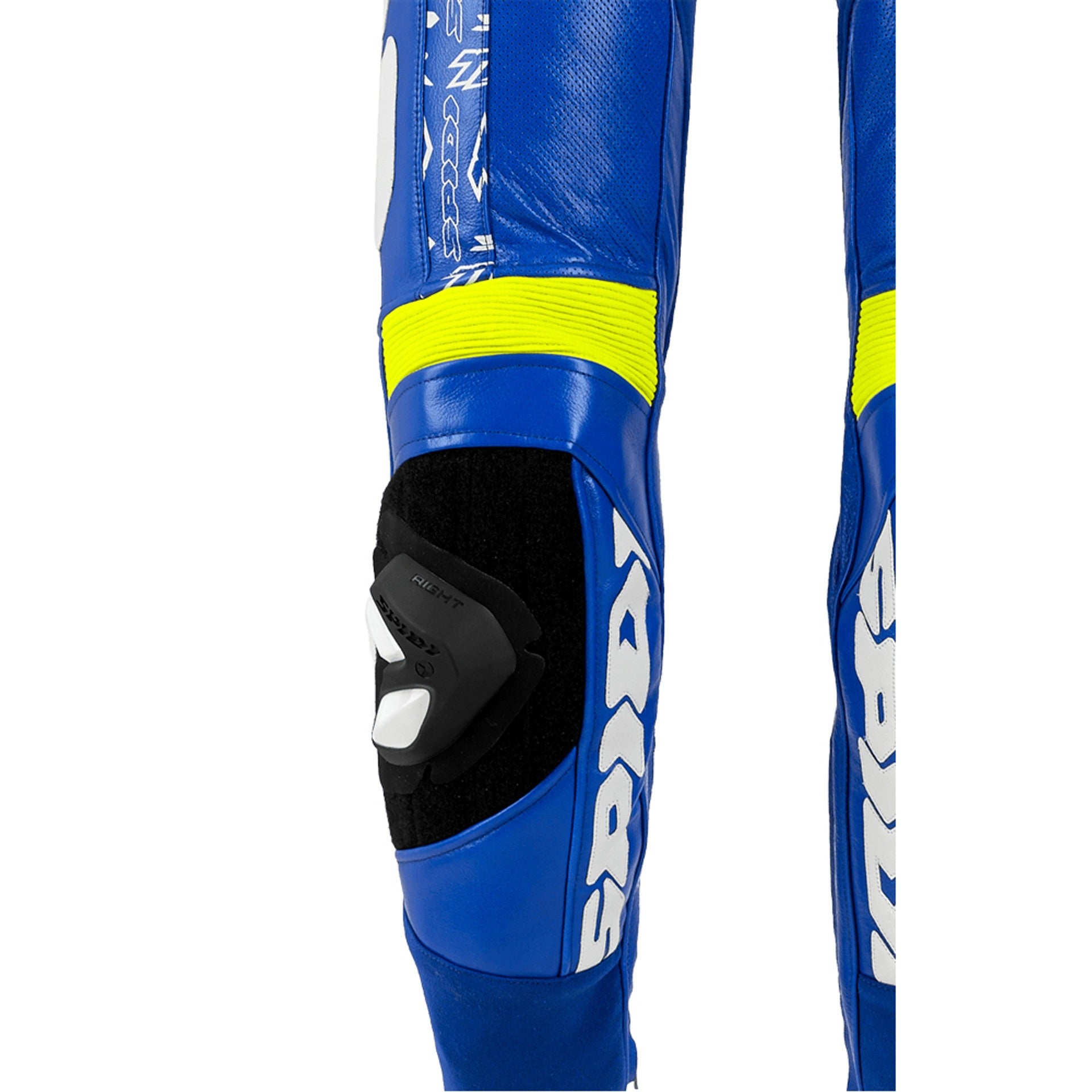 Spidi Track Replica Evo Leather Suit [Blue/Yellow-Motorcycle Race Suit